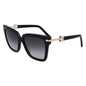 Ferragamo Black Acetate Sunglasses