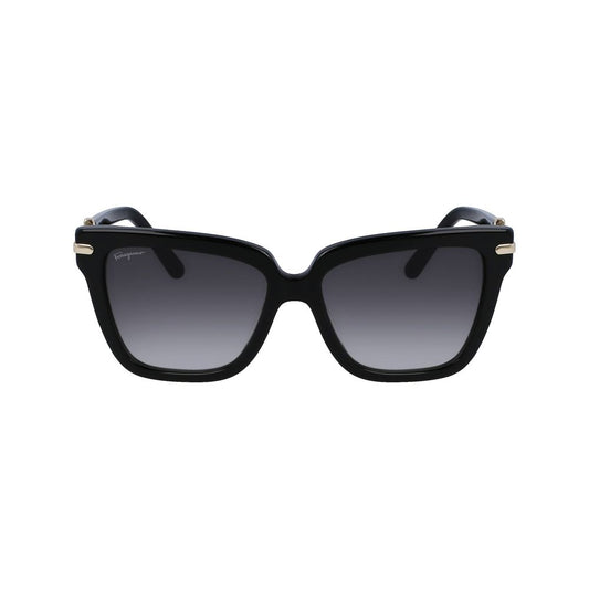 Ferragamo Black Acetate Sunglasses