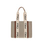 Chloé Beige Linen Shoulder Bag