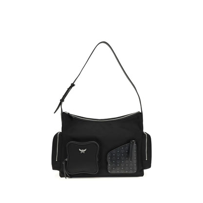 MCM Black Fabric Shoulder Bag