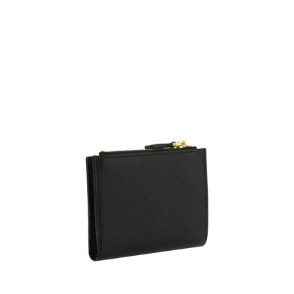 Prada Black Calf Leather Bos Taurus Wallet