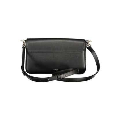 Furla Black Leather Women Handbag