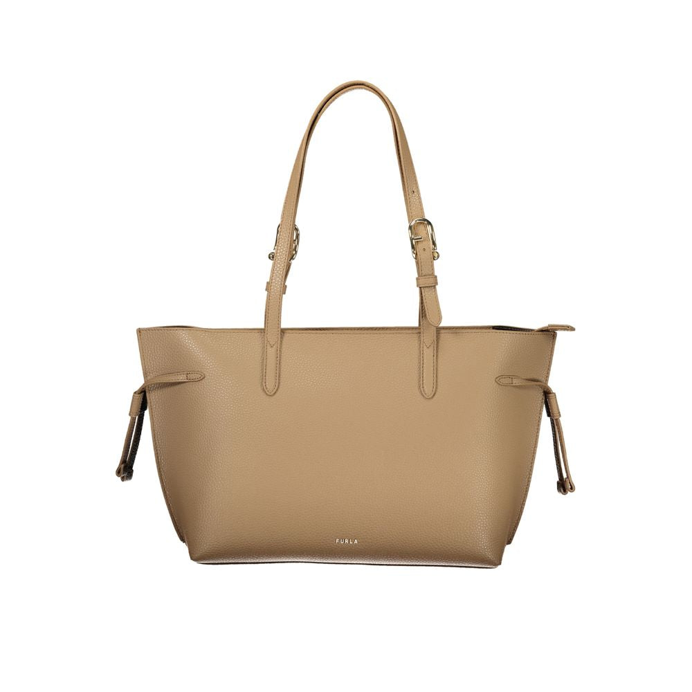 Furla Marrone Leather Women Handbag