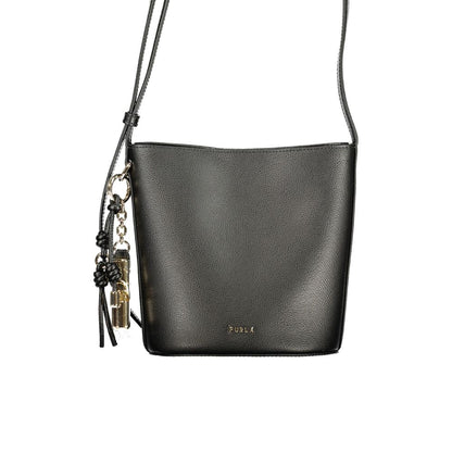 Furla Black Leather Women Bucket Bag
