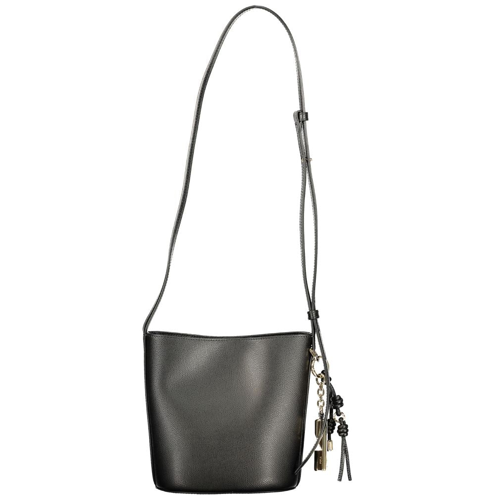 Furla Black Leather Women Bucket Bag