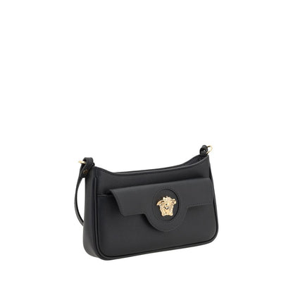 Versace Black Calf Leather Bos Taurus Shoulder Bag