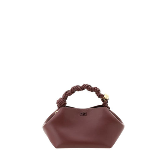 Ganni Bordeaux Calf Leather Bos Taurus Handbag